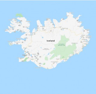 Google Map of Iceland: Old (left), new (right)