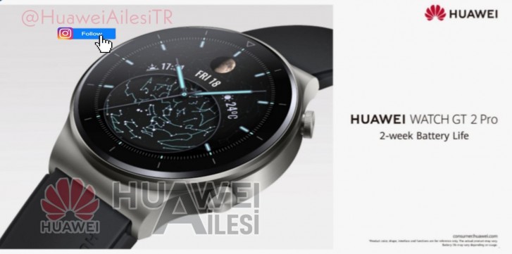 Huawei Watch GT 2 Pro images features and certification leak GSMArena news