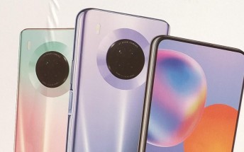 Huawei Y9a appears in banners with key specs