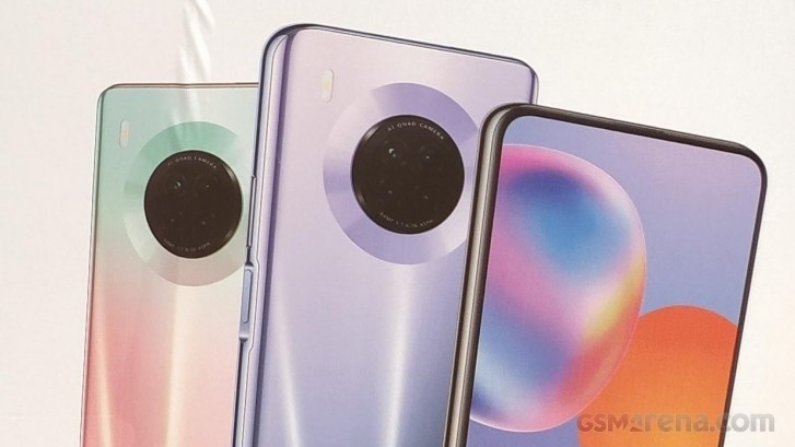 Huawei Y9a appears in banners with key specs