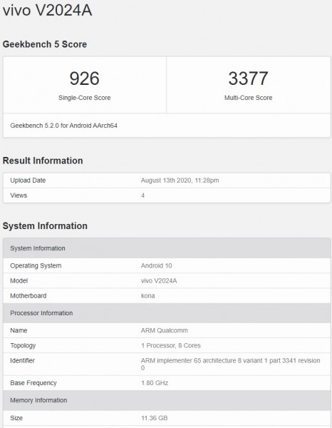 iQOO 5 appears on Geekbench with 12GB RAM as Pro version poses for the camera