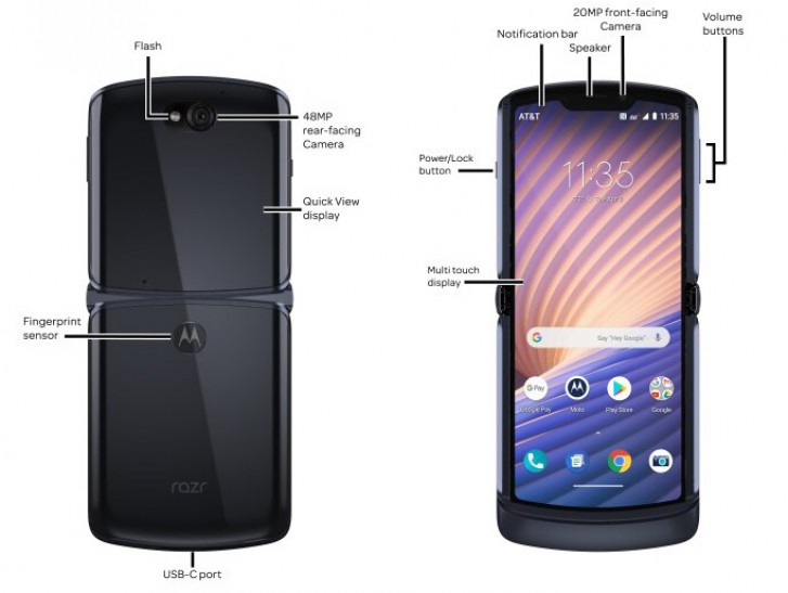 AT&T Moto Razr 2020 diagram leaks