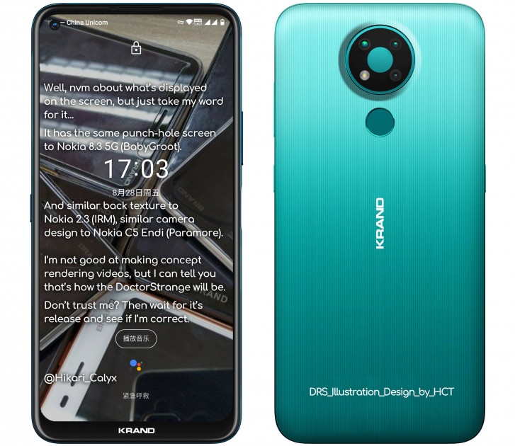 Nokia 3.4 appears in blue color