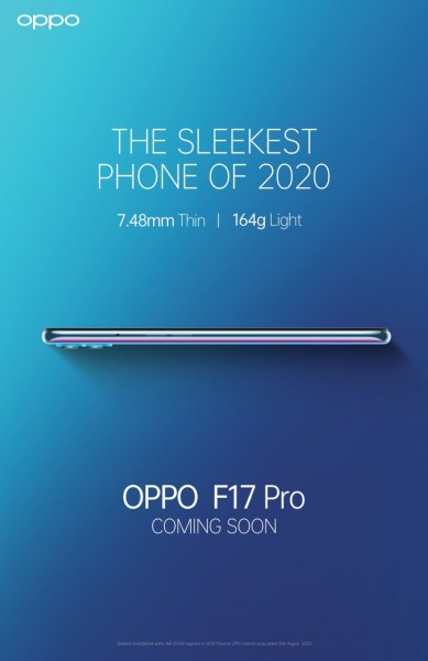 Oppo F17 Pro is coming soon as the 'sleekest phone of 2020' under INR25,000