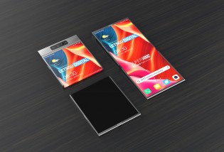 3D renders based on an Oppo patent for a foldable phone