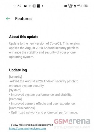 Oppo Reno4 Pro software update