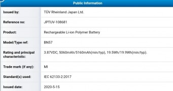 5,160 mAh battery