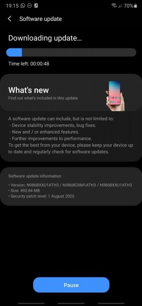 Samsung Galaxy Note20 series is already getting its first software update