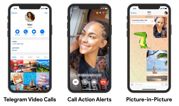 Telegram finally adds video call support to all its apps - GSMArena.com news