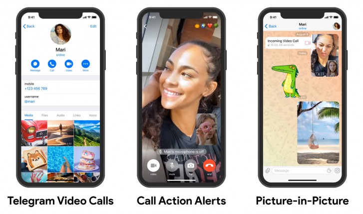 Telegram finally adds video call support to all its apps - GSMArena.com ...