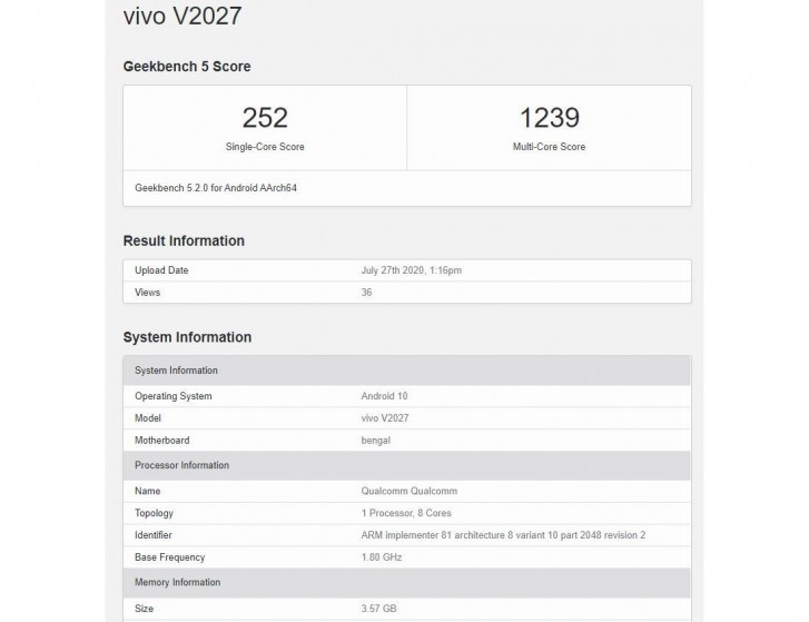vivo Y20 is on the way with the Snapdragon 460 at the helm