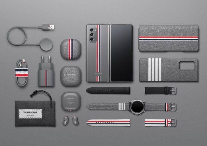 Samsung Galaxy Z Fold2 Thom Browne Edition and bespoke accessories presented on video