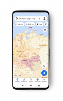 Google Maps interface with COVID-19 Info