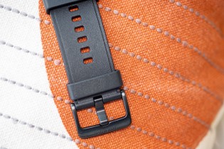 The watch band is a standard size