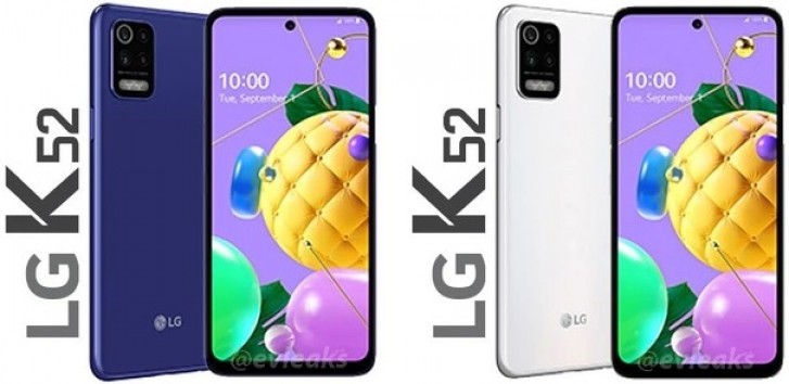 LG K52 surfaces with a punch hole display and quad cameras