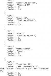 CPU details for the KB2001 - most likely the OnePlus 8T