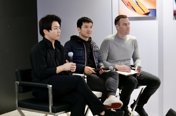 Pete Lau (middle), speaking at CES 2020 in Las Vegas, January 2020