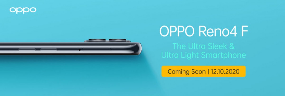 The Oppo Reno4 F will be unveiled in Indonesia on October 12