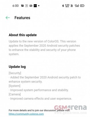 Oppo Reno4 Pro software update