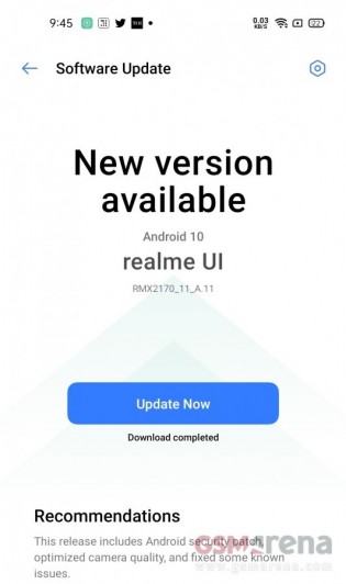 Realme 7 Pro software update