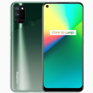 Realme 7i باللون الأخضر الانصهار