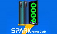 Tecno Spark Power 2 Air unveiled: 7" display, 6,000 mAh battery, coming to India next week