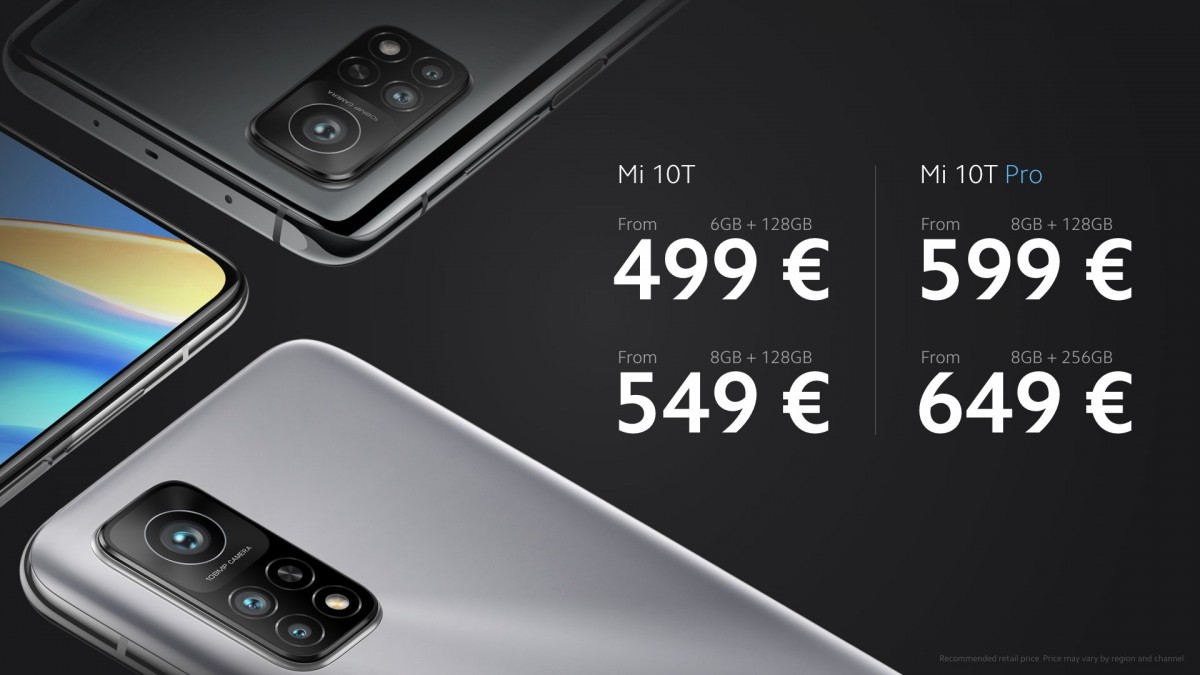 Xiaomi Mi 10T and 10T Pro are S865-powered phones with 144Hz adaptive displays