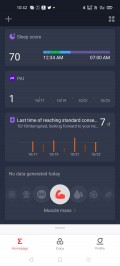 Amazfit Neo data and settings in Amazfit's Android app