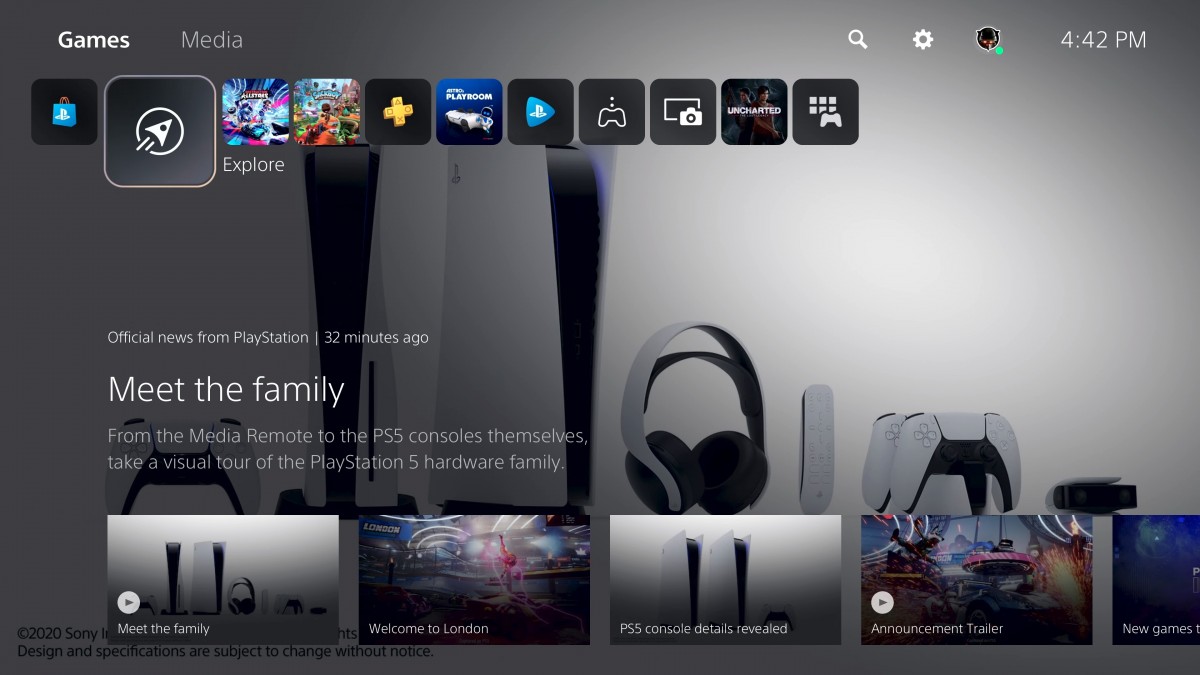 Sony finally shows off PlayStation 5 UI and new software features -  GSMArena.com news