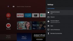 Realme Smart TV's settings menu