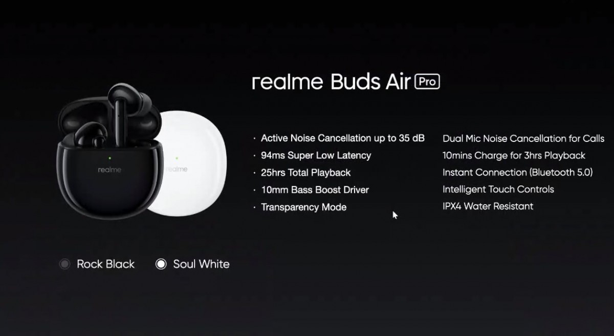 يصل Realme Buds Air Pro و Buds Wireless Pro مع خاصية إلغاء الضجيج النشط ومشاهدة علامات S معًا