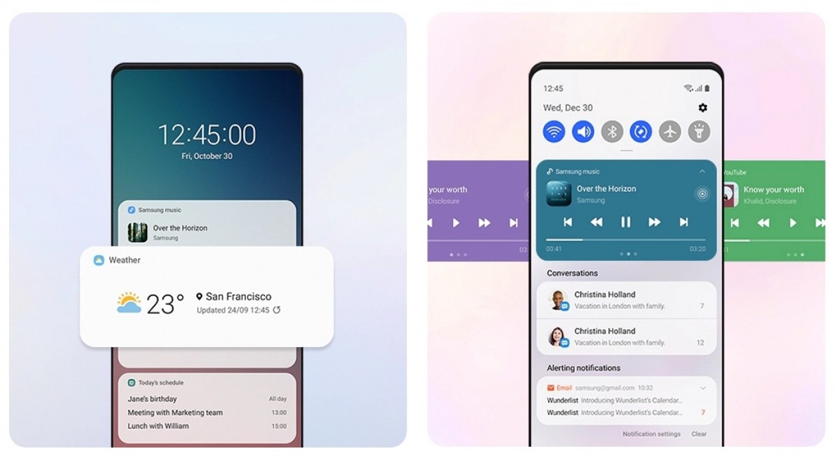 Samsung highlights some of the new One UI 3.0 Android 11 features