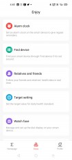 Amazfit Bip U data and settings in Amazfit's Android app