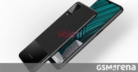 Kết xuất của Samsung Galaxy M12 cho thấy thiết kế giống A42