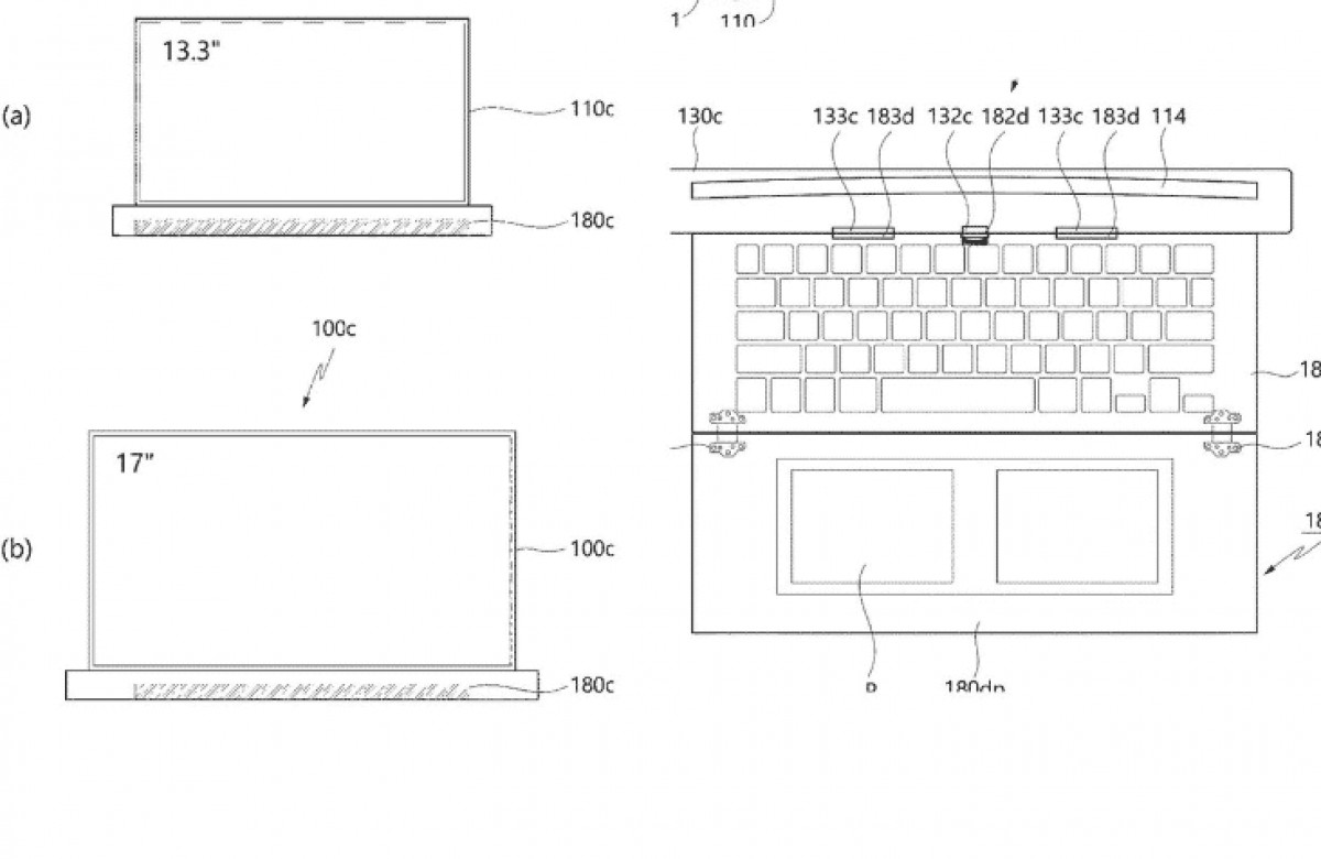 LG patents a 17-inch laptop with rolling display