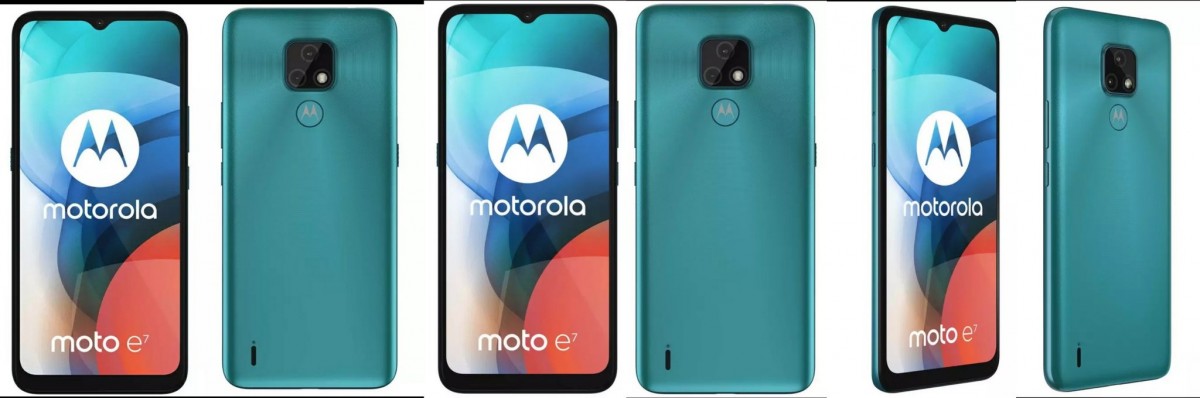 Moto E7 official looking leak with two colors