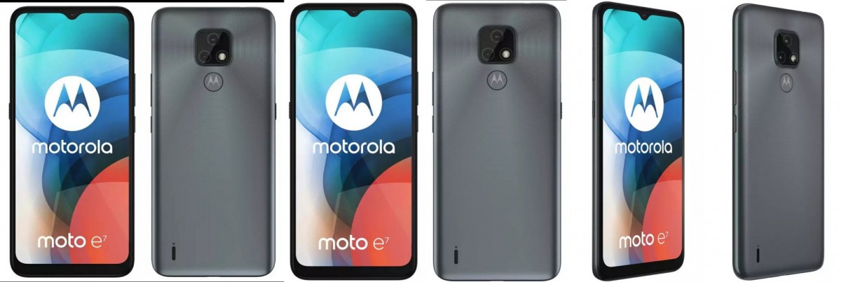 Moto E7 official-looking renders leak showing two colors