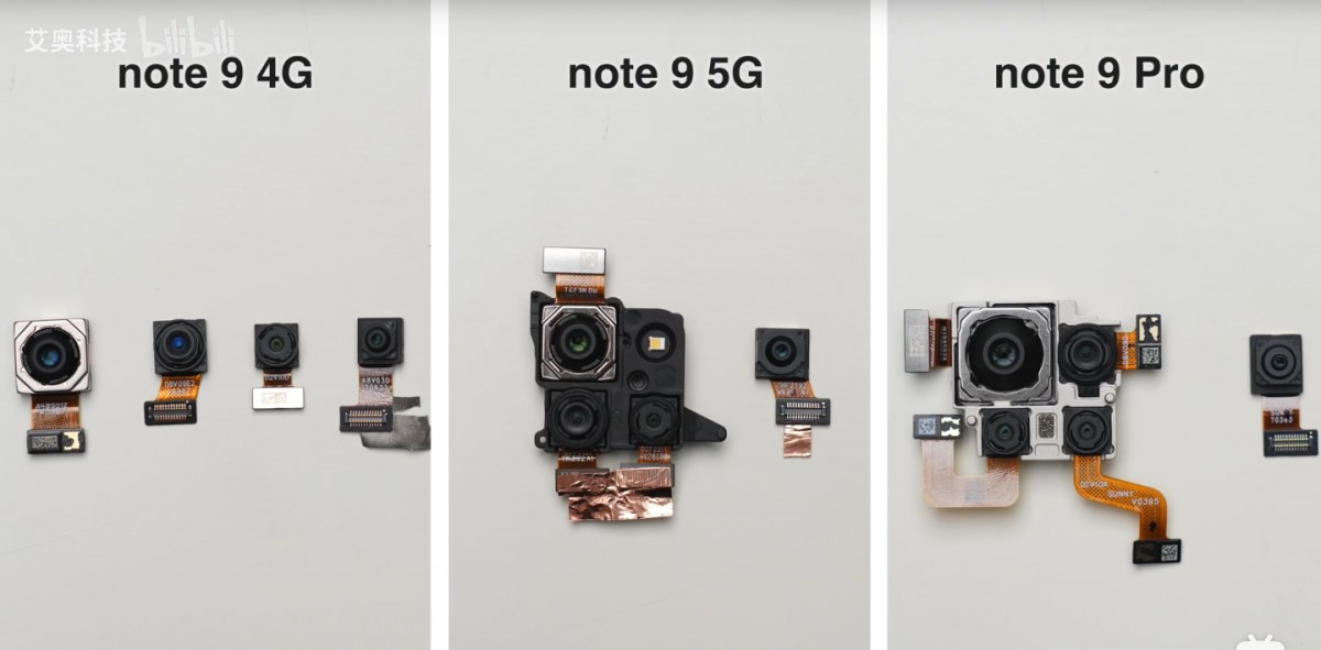 Redmi Note 9 series teardown reveals differences between the 4G and 5G models