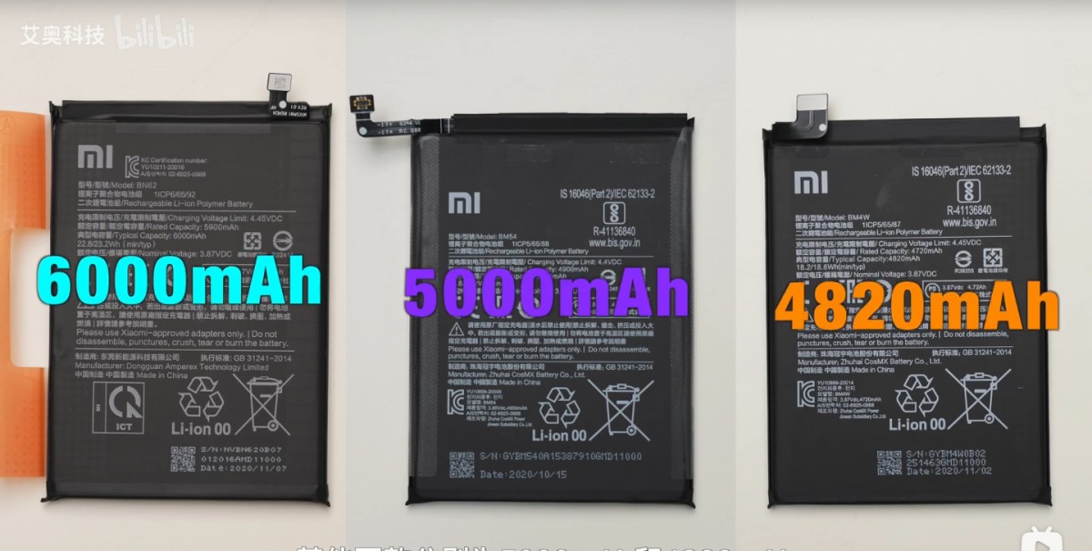 Redmi Note 9 series teardown reveals differences between the 4G and 5G models