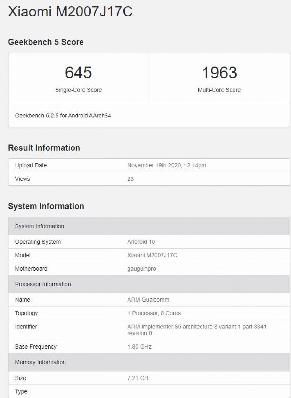 Top-tier Redmi Note 9 variant passes through GeekBench - GSMArena.com news