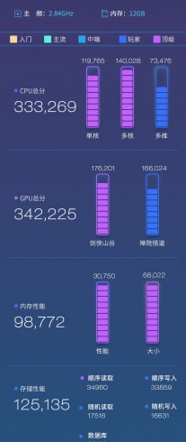 Master Lu benchmark results: Snapdragon 875 (engineering machine)