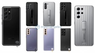 Galaxy S21 accessories: Silicone and Rugged Standing covers