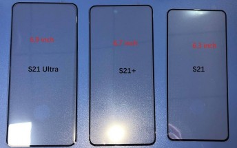 Samsung Galaxy S21 family's front panels leak, here's how they look side by side