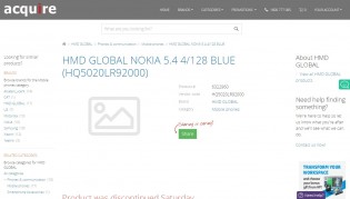 Nokia 5.4 on Acquire's website