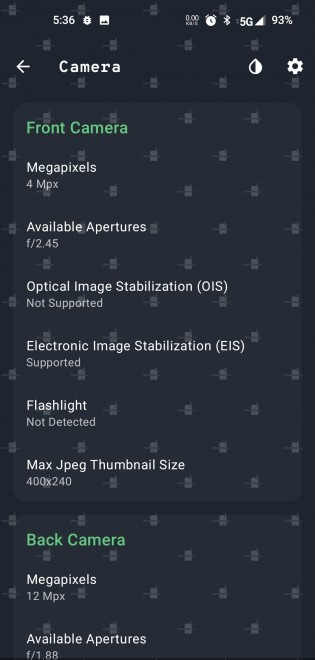 OnePlus 9 5G camera details