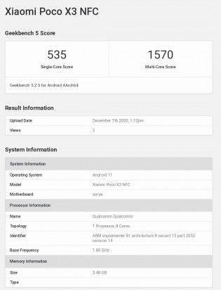 Google Play Console and Geekbench listings