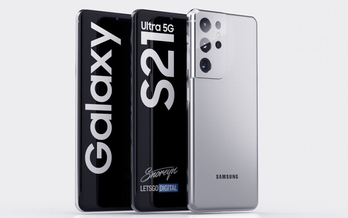 See the Galaxy S21 Ultra, S21+ and S21 in lovely, high quality renders