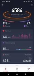 Amazfit Stratos 3 data and settings in Zepp for Android