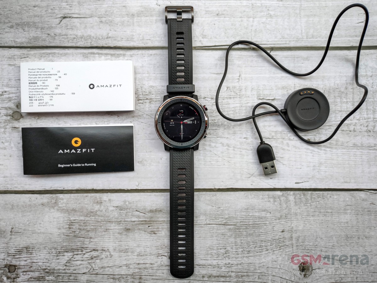 Amazfit Stratos 3 - 48.6 mm - black - sport watch with strap - silicone -  black - wrist size: 4.72 in - 7.68 in - display 1.34 - Wi-Fi, Bluetooth -  1.42 oz 
