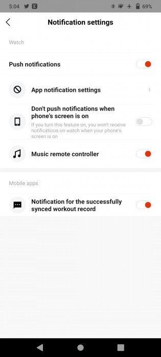 Notifications d'application 